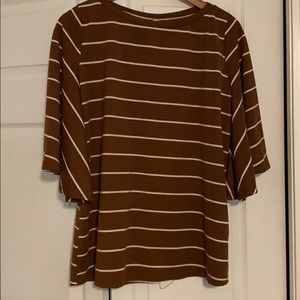 Brown striped blouse